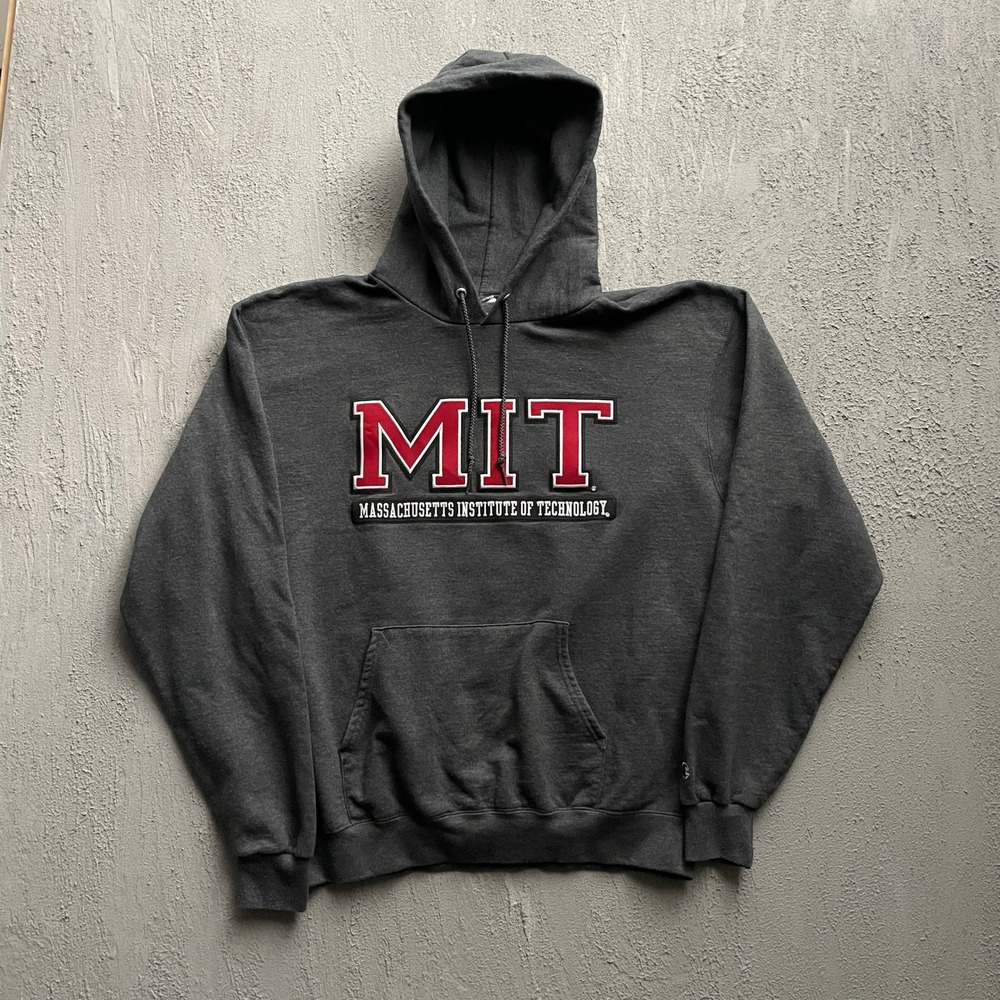 MIT Massachusetts Institute of Technology Hoodie Mens L Charcoal Champion